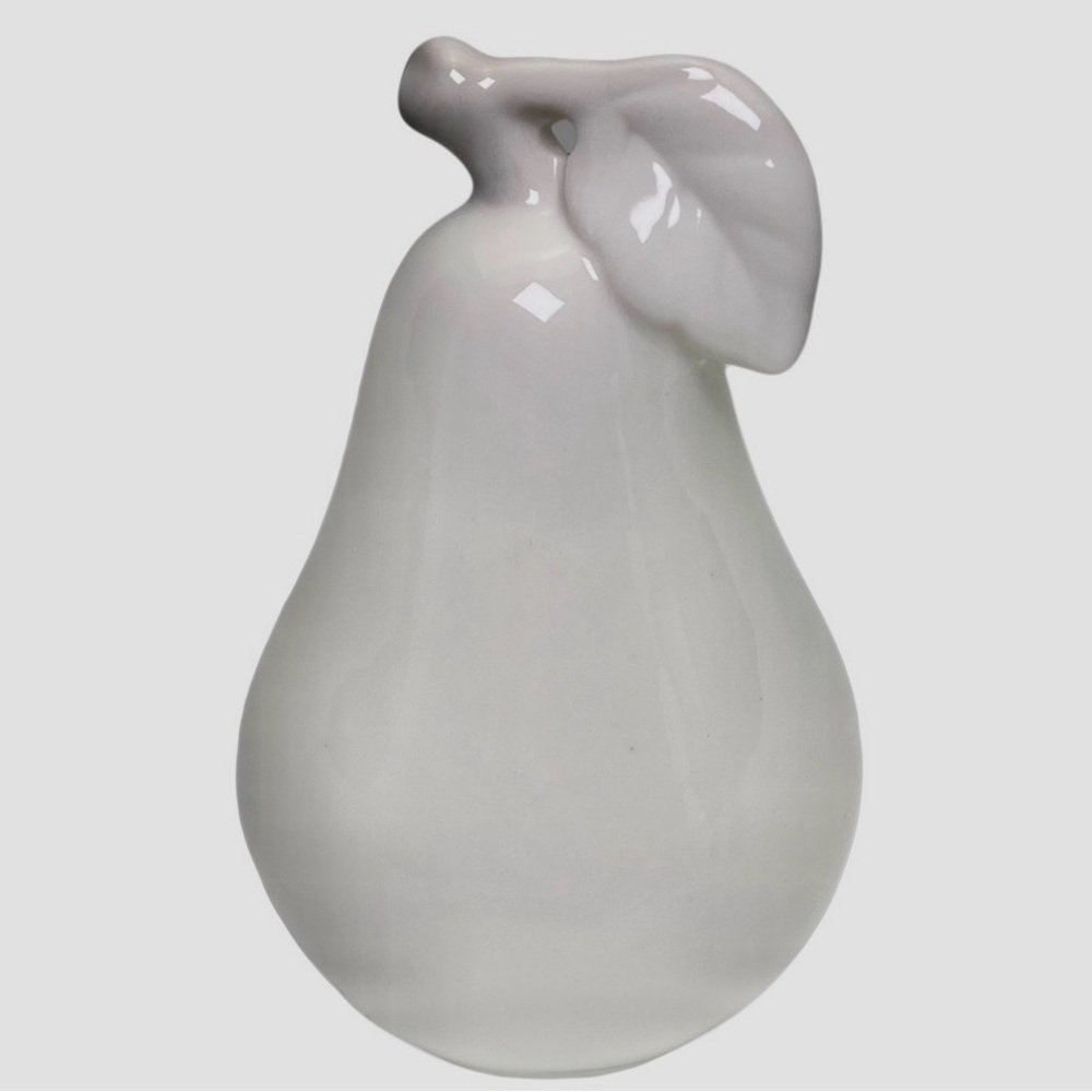 White Porcelain Pear Figurine